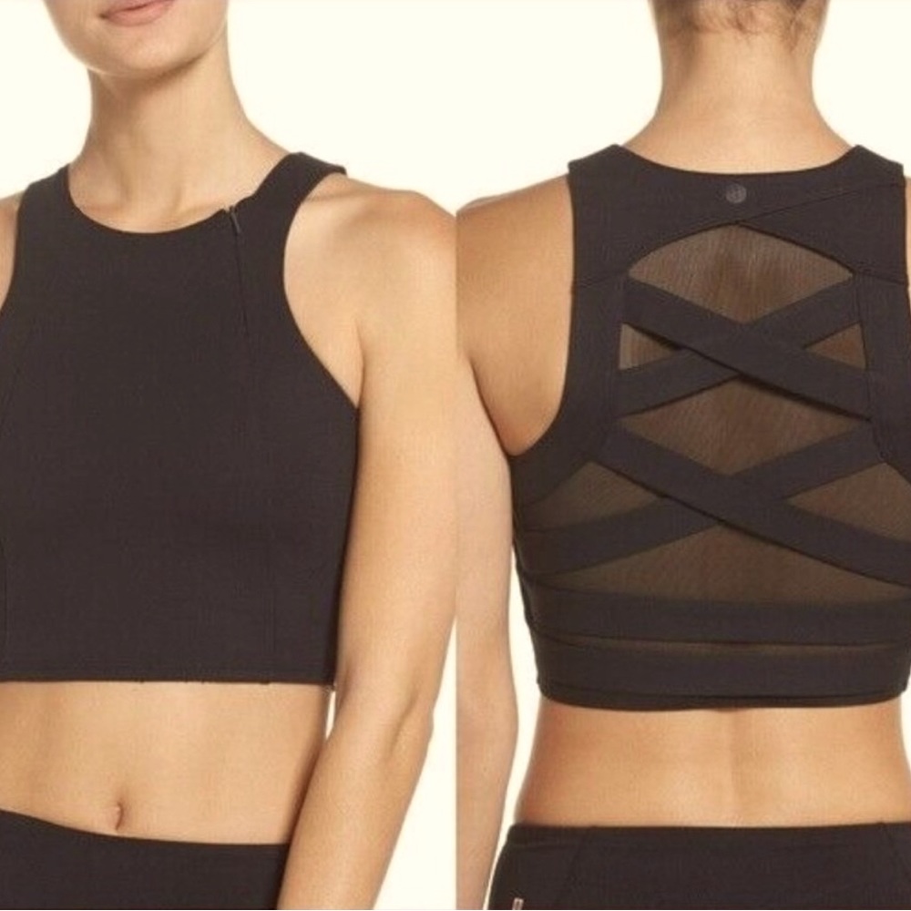 NWT Zella Covet Sports Bra Top - Black - Size XL